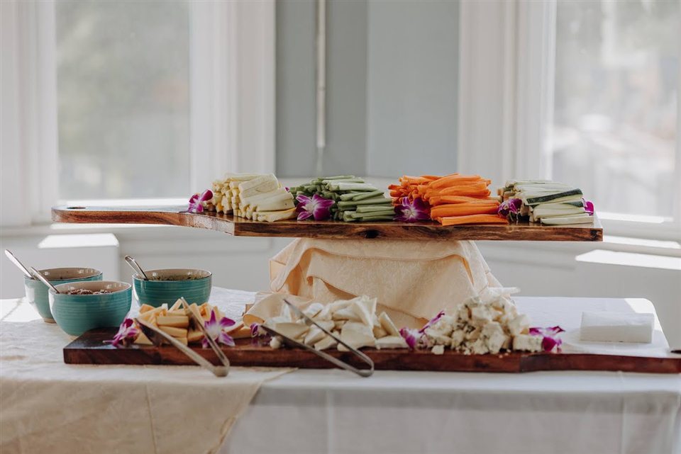 Cheese and vegetable boards prepared at Millbrook Tavern and Grille