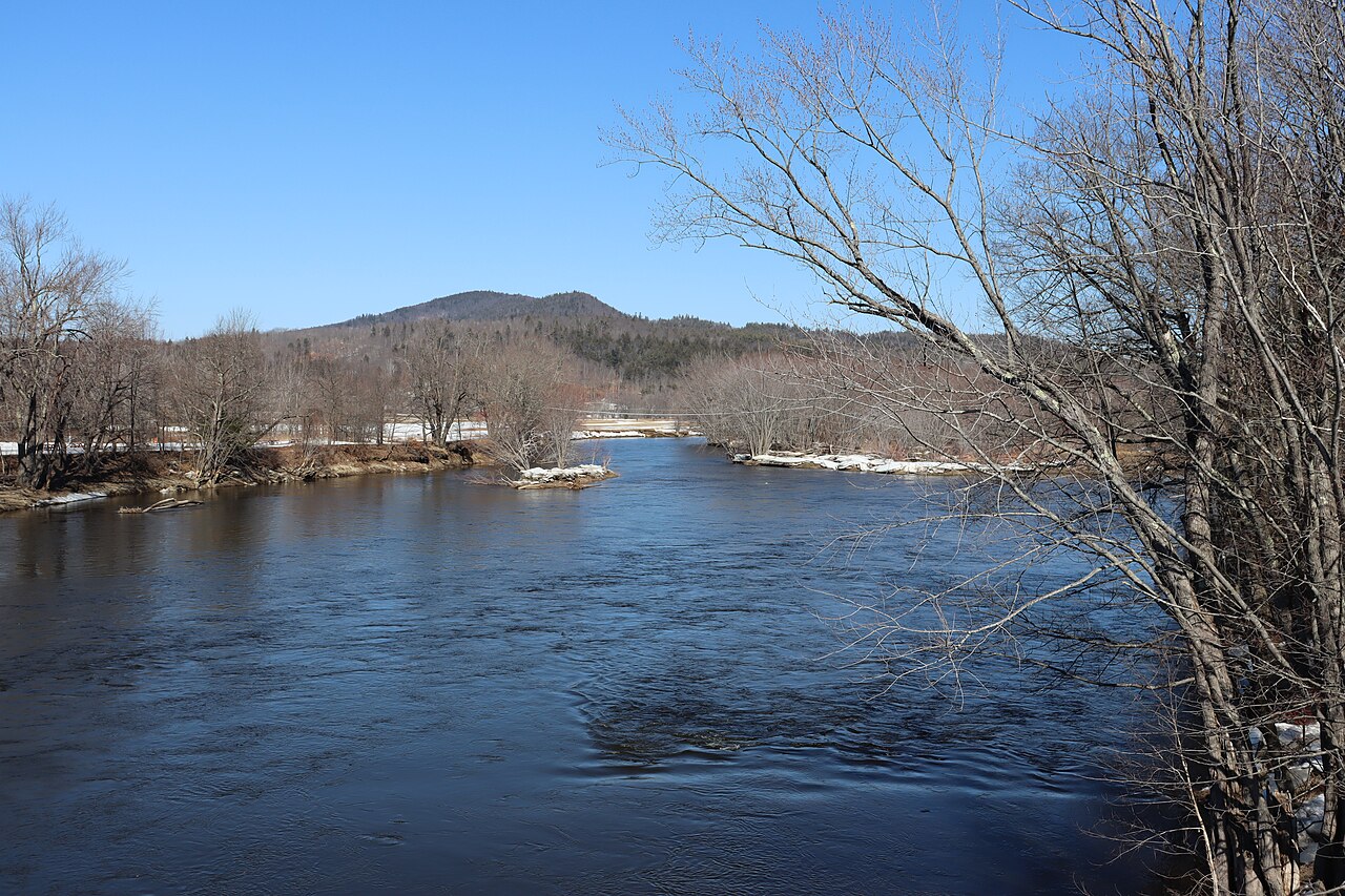The Androscoggin River in Bethel in late March